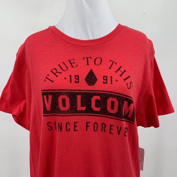 Volcom T Shirt Women S Small True To This Graphic Cotton Short Sleeve Boxy *READ - Picture 3 of 13